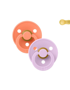 BIBS CHUPETE PACK DE DOS ONE SIZE De Lux Papaya /Violet Sky