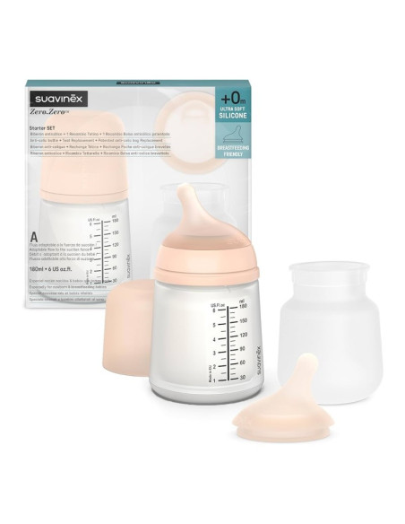 SUAVINEX BIBERON ZERO ANTICOL TSILICON 180ML +0M