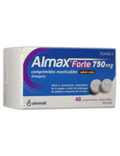 ALMAX FORTE 750 MG 48 COMPRIMIDOS MASTICABLES SA