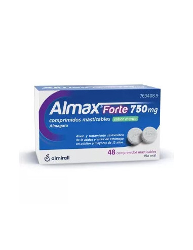 ALMAX FORTE 750 MG 48 COMPRIMIDOS MASTICABLES SA