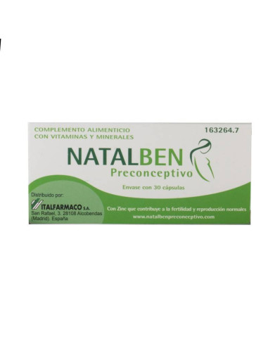 NATALBEN PRECONCEPTIVO 30 CAPS