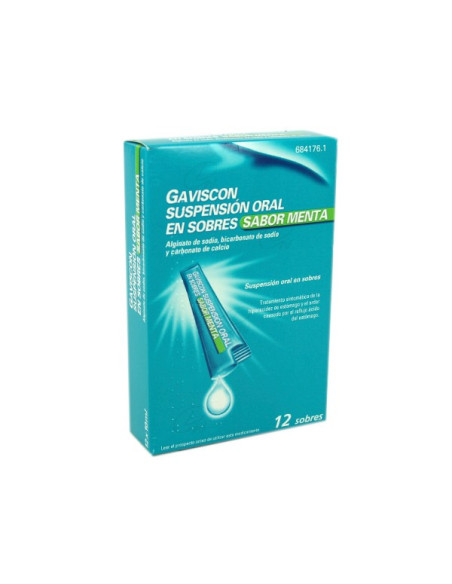 GAVISCON 12 SOBRES SUSPENSION ORAL MENTA 10 ML