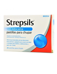 STREPSILS LIDOCAINA 24 PASTILLAS PARA CHUPAR