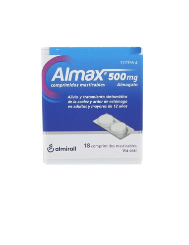 ALMAX 500 MG 18 COMPRIMIDOS MASTICABLES