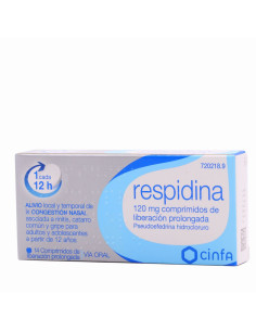 RESPIDINA 120 MG COMPRIMIDOS LIBERACION PROLONGA