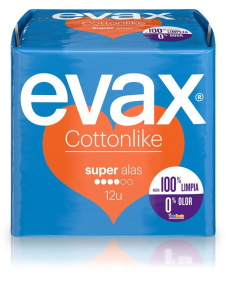 COMPRESAS EVAX COTTONLIKE SUPER ALAS 14U