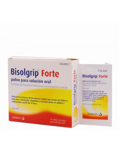 BISOLGRIP FORTE 10 SOBRES GRANULADO SOLUCION ORA