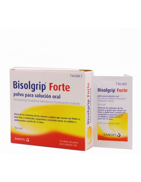 BISOLGRIP FORTE 10 SOBRES GRANULADO SOLUCION ORA