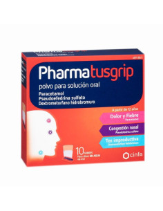 PHARMATUSGRIP 500/30/15 MG 10 SOBRES POLVO SOLUC